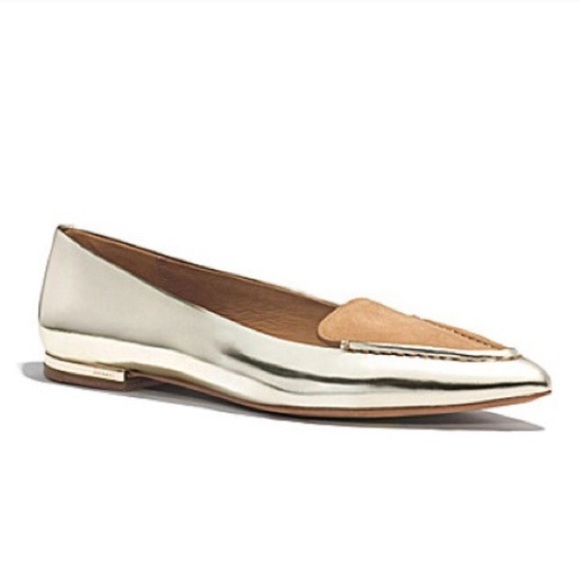 Coach Shoes - Rare COACH Platinum Flats, Size 8 1/2, NWT
